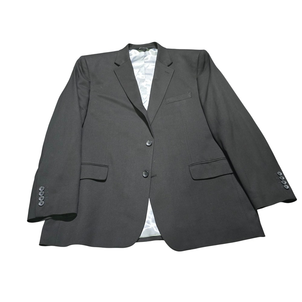 J.M. Haggar Suit Jacket Mens 48R Black Classic Fit Notch Lapel HZ00182 001
